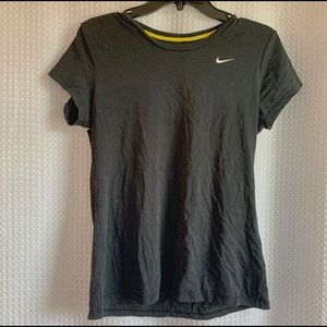 basic black nike performance top